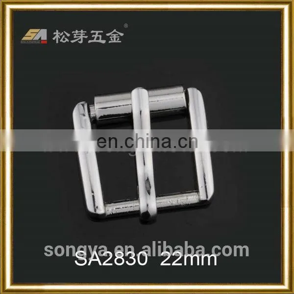 Customized Nickel-Free Feature Double Prongs Roller Buckles, Plated Pin Buckle For Handbag photo-3