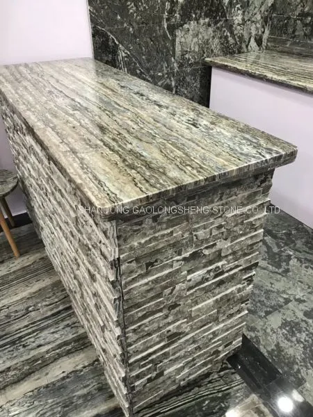 Grey Wave Marble,Zebra Stripe Marble,Grey Wooden Marble,blue Bamboo,Grey Straight Marble, Grey Wave Marble Slabs & Blocks photo-4