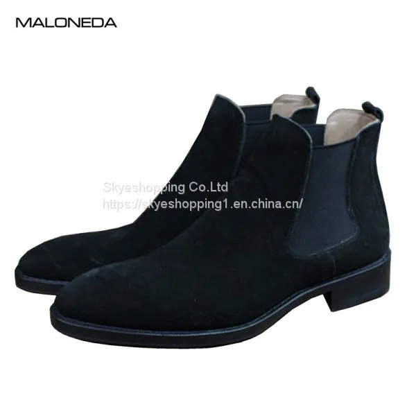 Mens Handmade Goodyear Slip on Chelsea Boots Made With Full Genuine Leather
