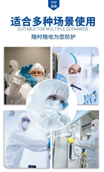 Disposable Isolation Clothing Breathable SMS Non-woven Protective Clothing One Piece Dust-proof One Piece Clothing photo-3