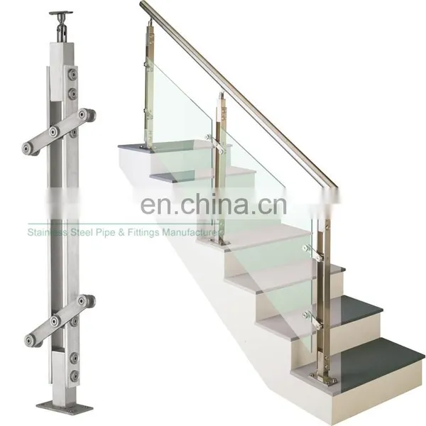 New Design Stair Stainless Steel Staircase Railing Glass Railing For Indoors Factory In China photo-7