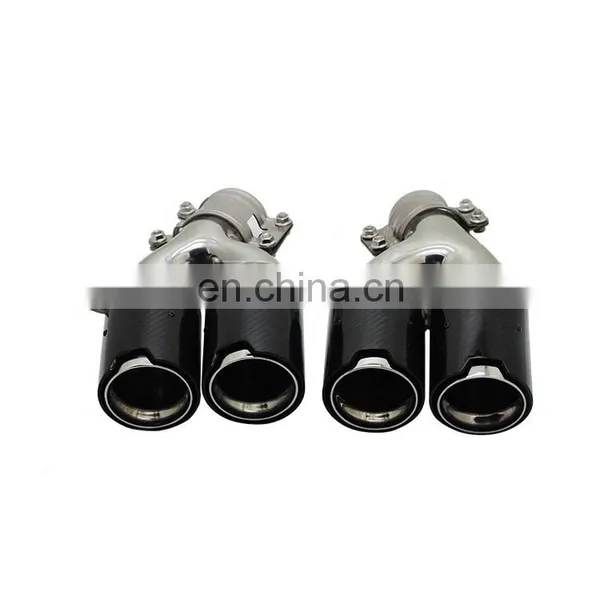 Dual Carbon Fiber Exhaust Tip #304 Stainless Steel Exhaust Pipe Muffler for BMW 5 Series G11 G10
