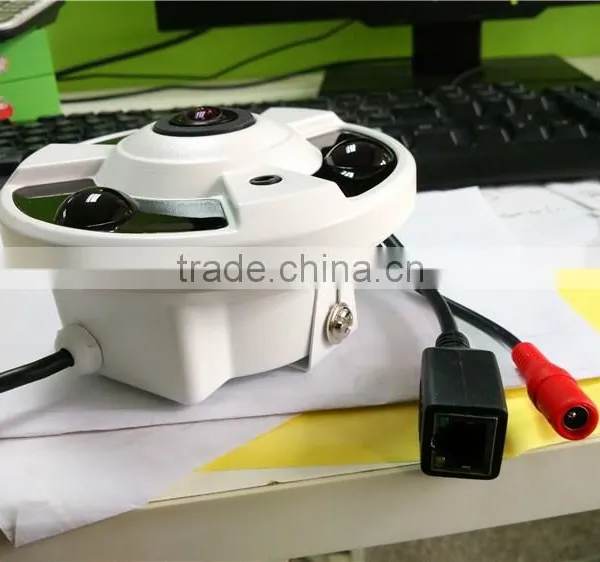 Cloud CMS/APP/Web Online Monitor Metal Casing 360 Degree Fisheye Lens IP Camera 1080P@25FPS Equipped With 1/2" Sony CCD Sensor photo-2