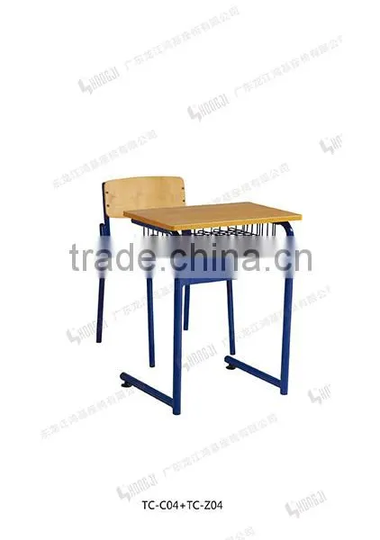 Metal Primary Student Desk and Chair TC-C04+TC-Z04-V for Pupil Furniture photo-2
