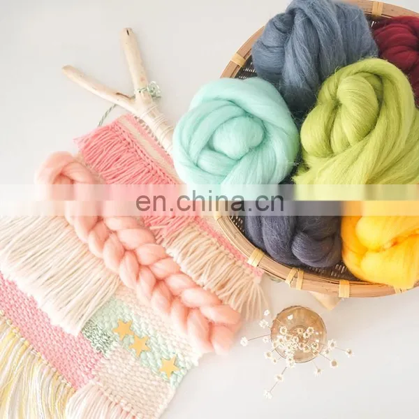Soft Merino Wool Roving Chunky Giant Yarn Merino Hand Knitting Cotton Tube Yarn 5 cm Super Chunky Wool for Hand Knitting Blanket photo-2