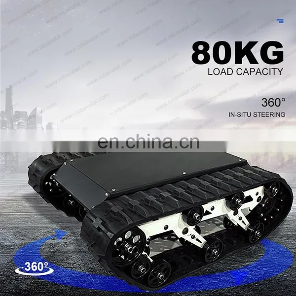 High Torque Brushless Motor AVT-9T Rubber Crawler Robot Chassis Commercial Robot Rescue Robot Good for Inspection, Exploration photo-3