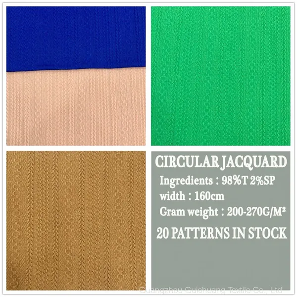 Guichuang Textile Has a Large Stock Supply of Knitted Single Sided Jacquard Fabric With Loop Shifting photo-5