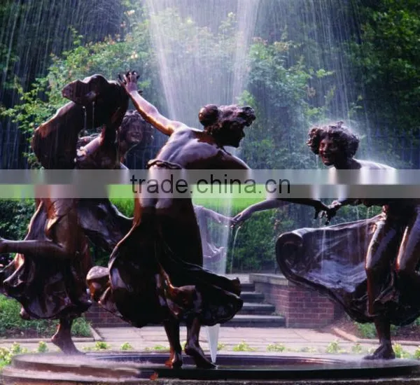 Metal Water Fountain Bronze Female Sculpture for Public Decoration photo-2