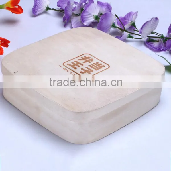 2016 Wholesale Poplar Bark Green Safety Soft Wood Food Box Fast Food Box photo-2