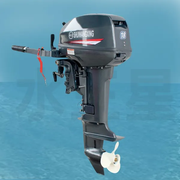 Small Fishing Boat Outboard Motor, 4-Stroke Gasoline Engine, High-Power Propulsion System, Inflatable Boat Dinghy Outboard Motor