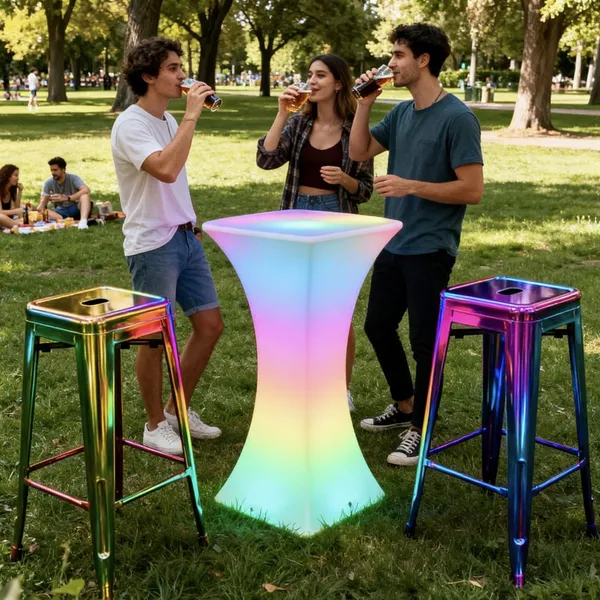 Wholesale LED Bar Table 16 Color-Changing Illuminated Table Waterproof Outdoor Led Table for Event & Party Rentals photo-4