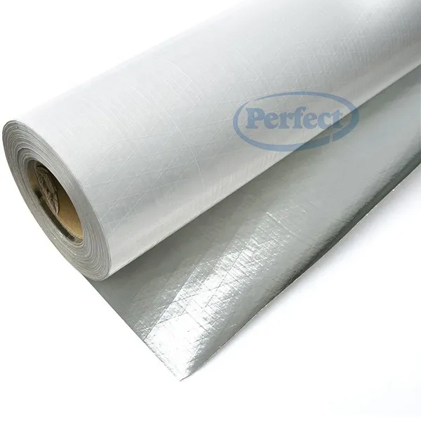 3 Way Scrim Reinforced White PP Film Composite Aluminum Film Thermal Insulation photo-2