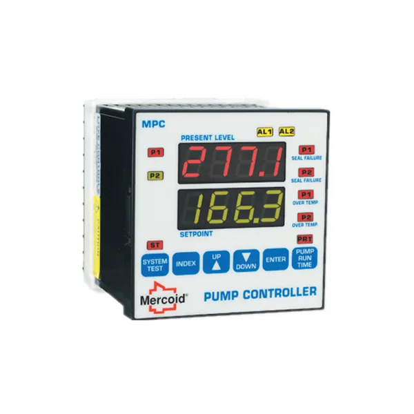 MERCOID MPC Pump Controller 1/4 DIN Level Control Two SPDT Relays Pump Alternation Seal Failure Monitoring UL Type 4X IP66