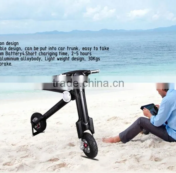 ET. China New Product 20KG Mini Folding E Bike, 2016 New Pocket Bike 48V500W Motor LED Lights Electric Bicycle Motor photo-3