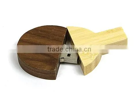 Table Tennis Shape Custom Wooden Usb 4GB Logo Printing