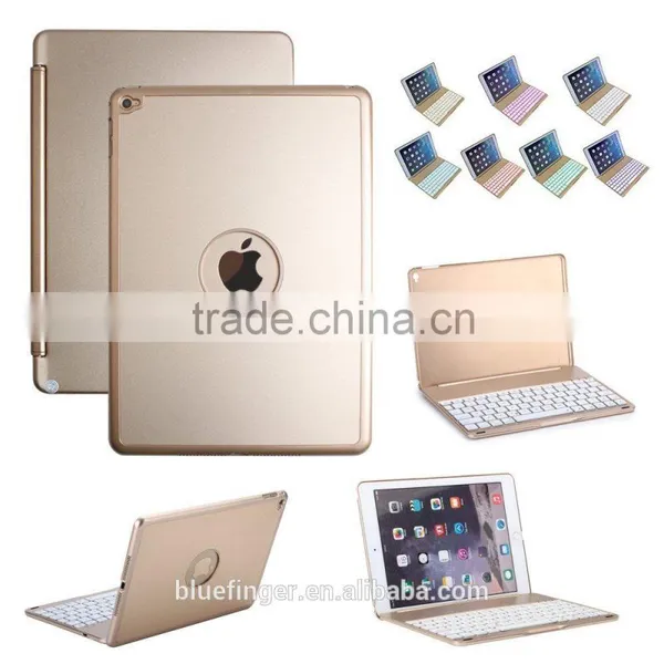 Best Seller Backlit Aluminium Alloy Bluetooth Keyboard Case for 9" Android Tablet With Smart Cover photo-3