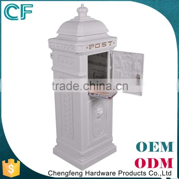The Most Popular Style In Europe Crown Ornament Cast Aluminum Fence Outside Vintage Letter Box Mailbox For Sale From China photo-5
