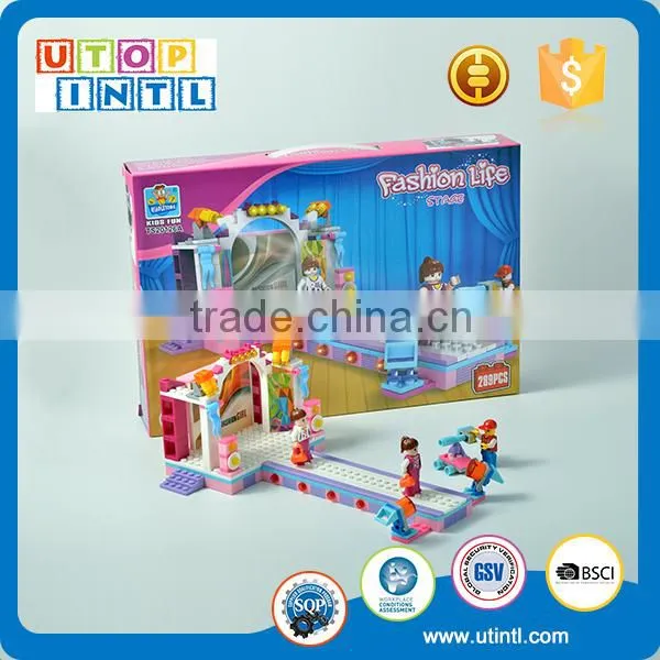 Beauty Colors Girl Home Play Building Block-catwalk Show Toy to Kids