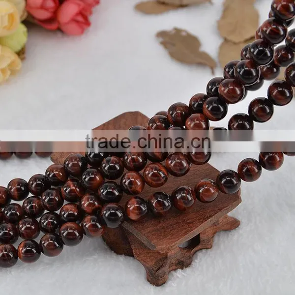 WholeSale Natural Semi Precious Stone Bead 4-10mm Loose Bead Red Tiger Eye Stone photo-3