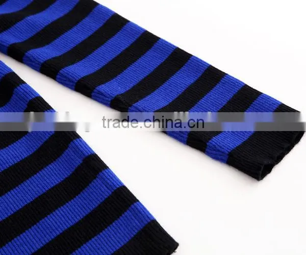 JS--11016B Have Three Colors In-stock Turtle Neck Striped Women Knit Sweater photo-5