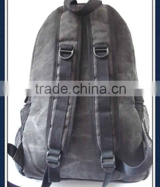 Heavy Washed Canvas Backpack Bag photo-2