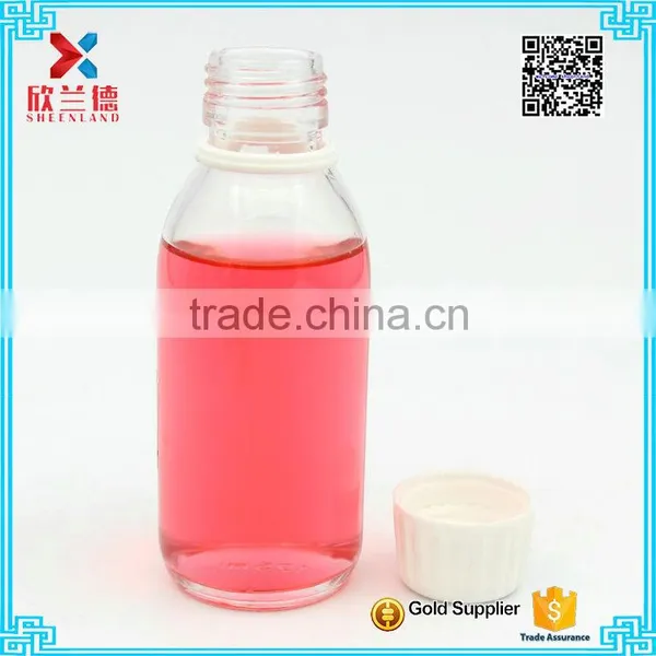 Clear Glass 125ml Childproof Cap Empty Cough Syrup Bottle photo-6