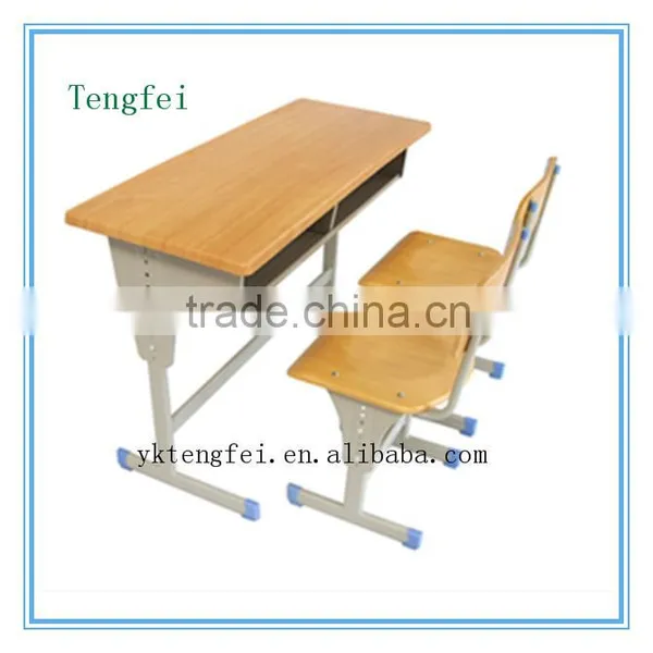 Wooden Werzalit Student Double Desk And Chair Set for Primary Student TF-8506 photo-6
