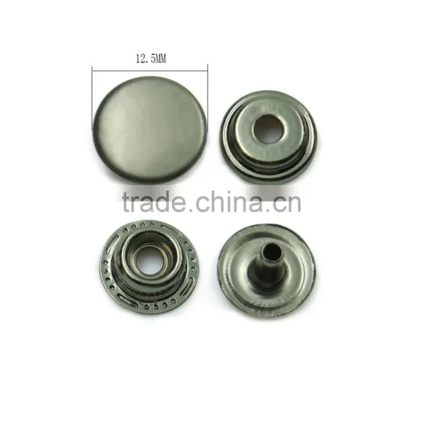 Custom Logo Zinc Alloy 15mm Flat Plating Technics Metal Press Snap Button for Bags Quality Choice photo-6