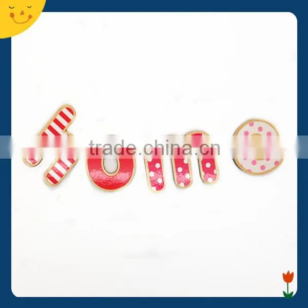 Red/stripe/yellow/blue Colorful Custom Wooden Magnets for Fridge