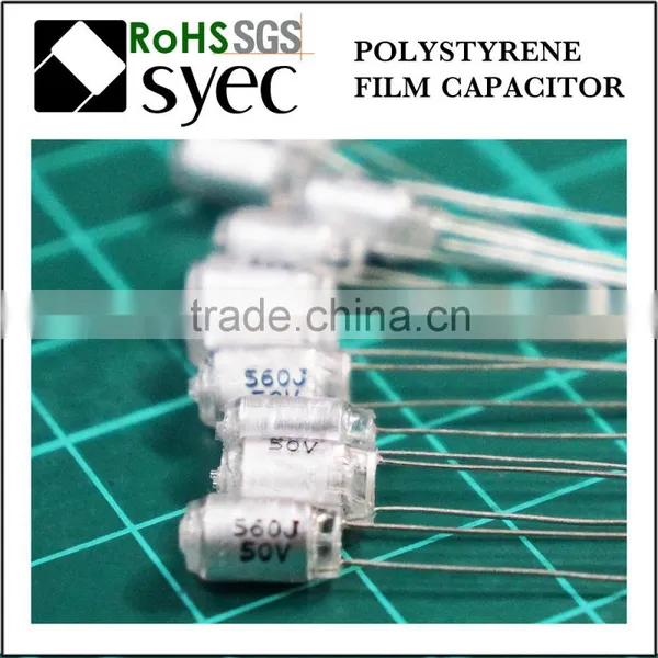 Tight Tolerances Radial Lead 721J 63V Polystyrene Film Capacitor