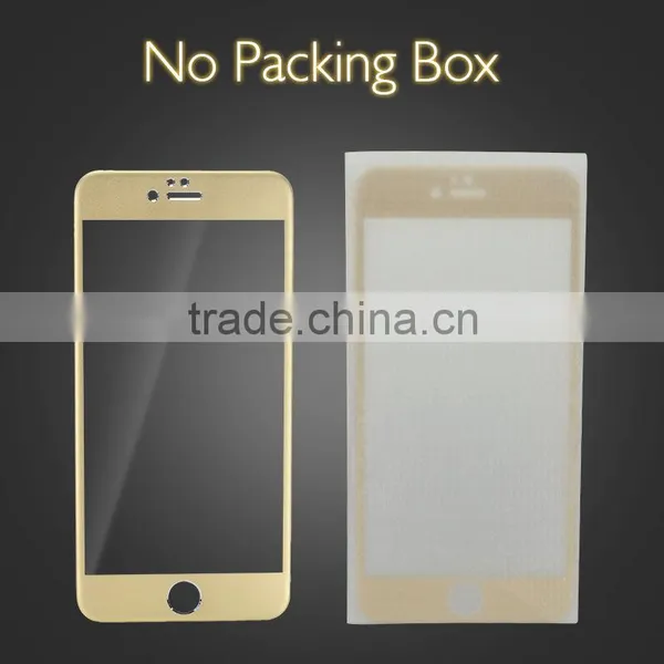 Premium Alloy Ultra Slim Clear Gold Tempered Glass Screen Protector for IPhone 6S Anti Blue Light Glass Screen Protector photo-2