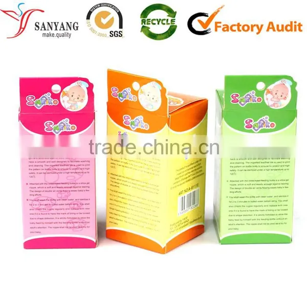 Factory Custom Baby Cup Packaging Box Paper Feeding Bottle Box With PVC Window photo-3
