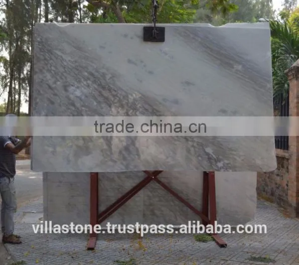 White Cloudy Marble Slabs photo-2