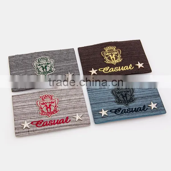 Branded Leather Patch Jeans Leather Patch With Metal photo-6