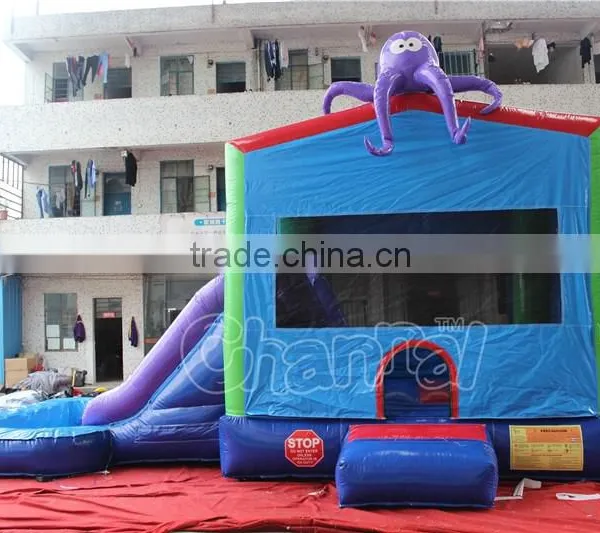 Commercial Grade Octopus Wet/Dry Inflatable Bouncy Slide Combo With Pool photo-2