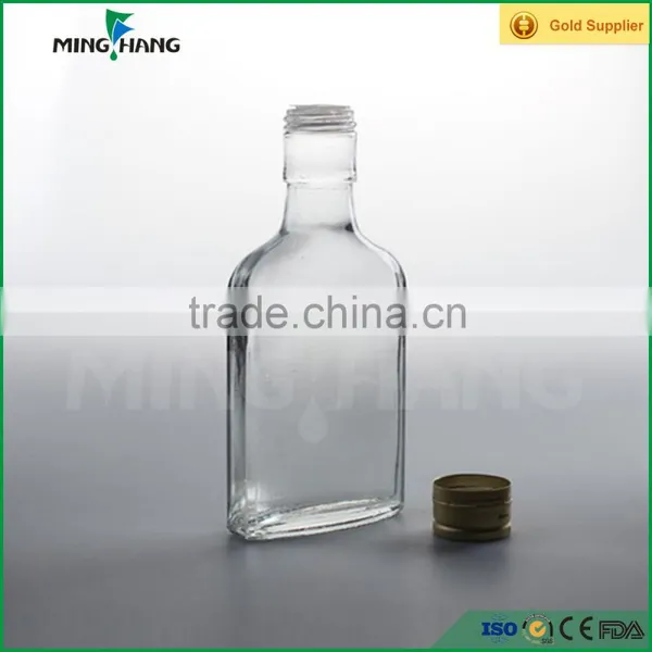 250ml Flat Square Wine Glass Bottle for Alcohol Liquor Quality Choice photo-3
