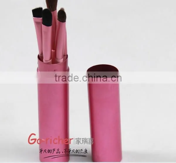 5pcs Metallic Cylinder Make up Brush Simple Beautiful Durable Facial Brush Women's Private Cosmetic Brush Set photo-3