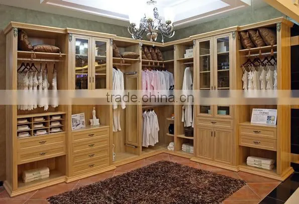 2016 New Design Oppein Melamine Material Modern Bedroom Wardrobe