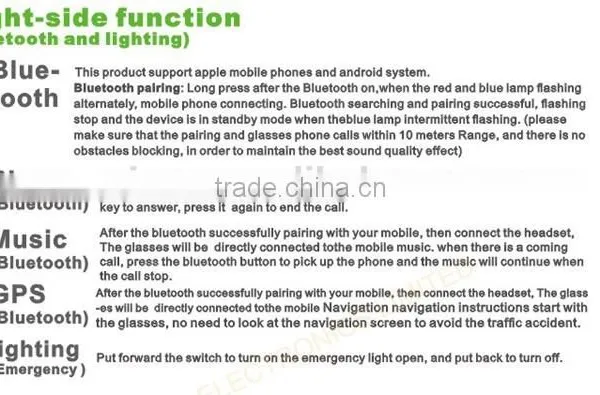 2015 New Video Glasses With Bluetooth, Camera, Flash Light photo-3