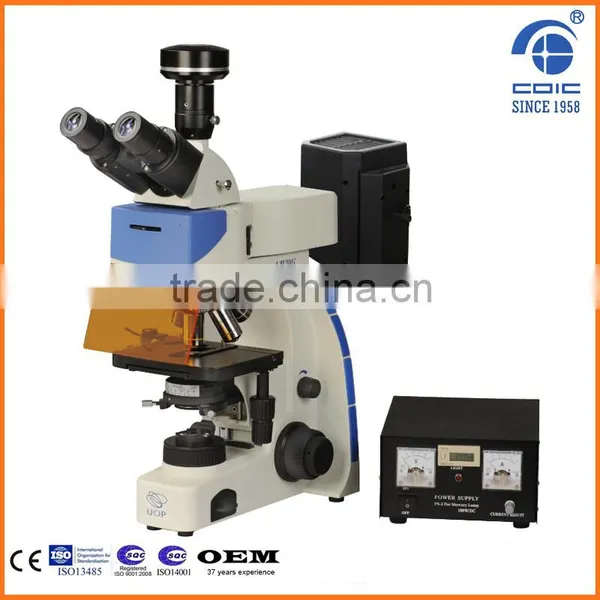 China Manufacturer Made Fluorescence Microscope With Adjustable Microscope Stand