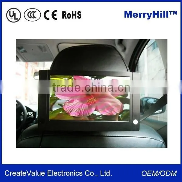 7 " 10 " 12 " 15 Inch LCD Cab Car Taxi Headrest Advertising Screen With WIFI 3G Optional photo-5