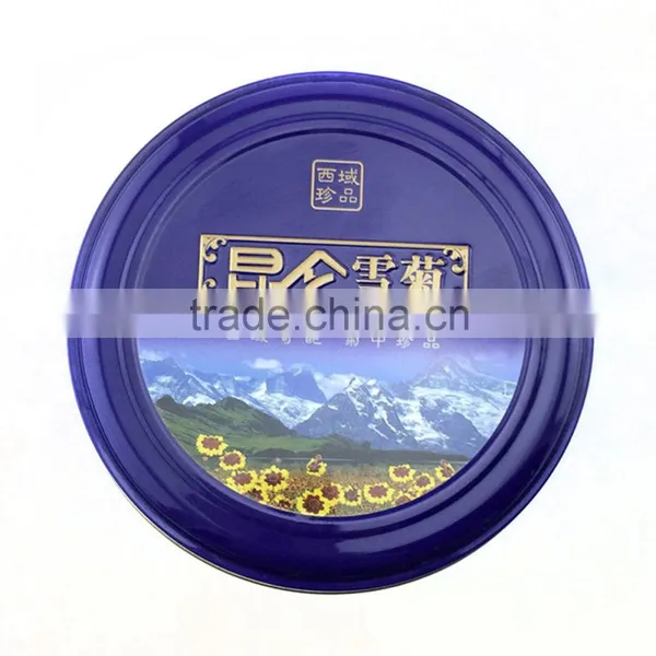 Food Grade Metal Round Whisky Tin Can With CMYK Printing photo-2