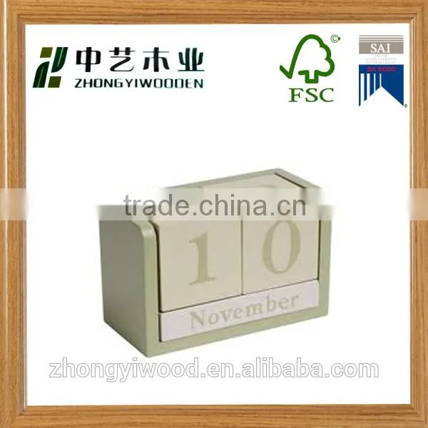 Tabletop Decoration Elegant Handmade Custom Wooden Perpetual Calendar photo-4