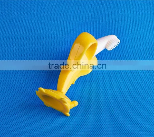 Soft Baby Banana Bendable Training Toothbrush, Cute Fruit Shape Baby Teether Toothbrush photo-4