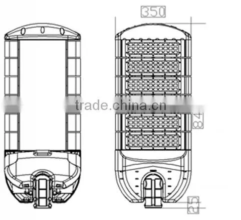 300w Stretching Aluminium Led Street Light Parking Lot , Pathway 250w Led Street Light for Outdoors photo-3