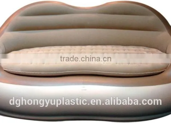 Comfortable Two Person Waterproof Flocked Inflatable Sofa photo-2