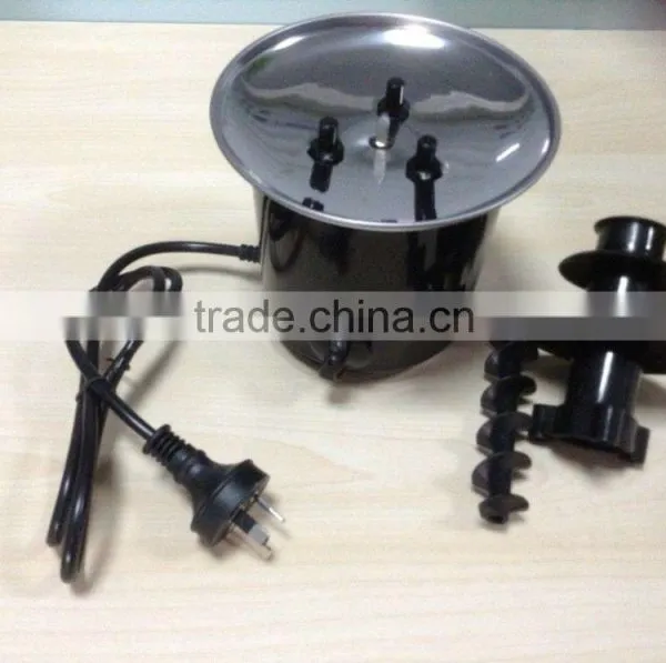 New Arrival Mini Home Stainless Steel 3-tiers Cheap 110v/220v Chocolate Fondue Fountain photo-2