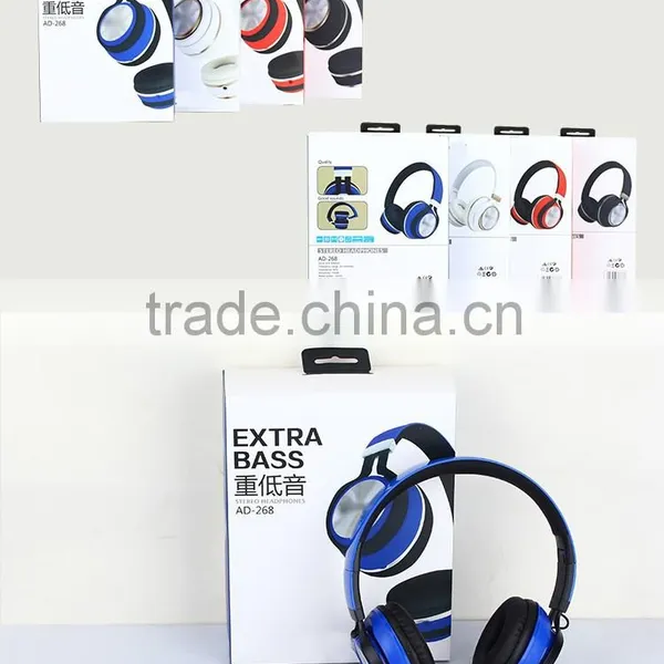 2016 AD-268 Value for Money Bass Headphones Cable Winder Headset photo-6