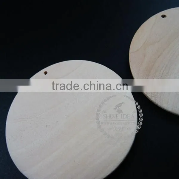 50mm Natural Wood Log Simple Round Log Piece Pendant Charm DIY Painting Charm Supplies 1800157 photo-3