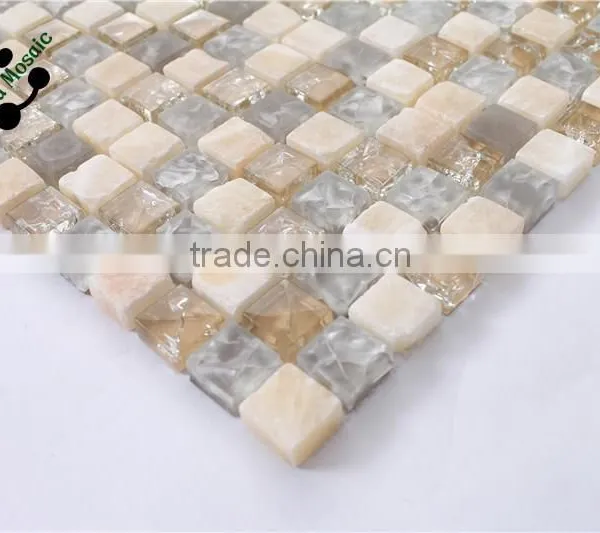 SMS04 Swimming Pool Mosaic China Jade Glass Mosaic Melt Mosaic Tile photo-2